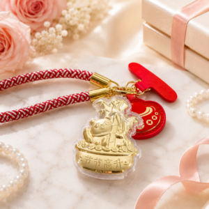 The Rising Prosperity Panda 999 Pure Gold Keychain
