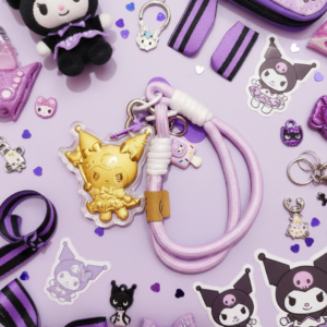 The Golden Kuromi Enchantment Gold Keychain