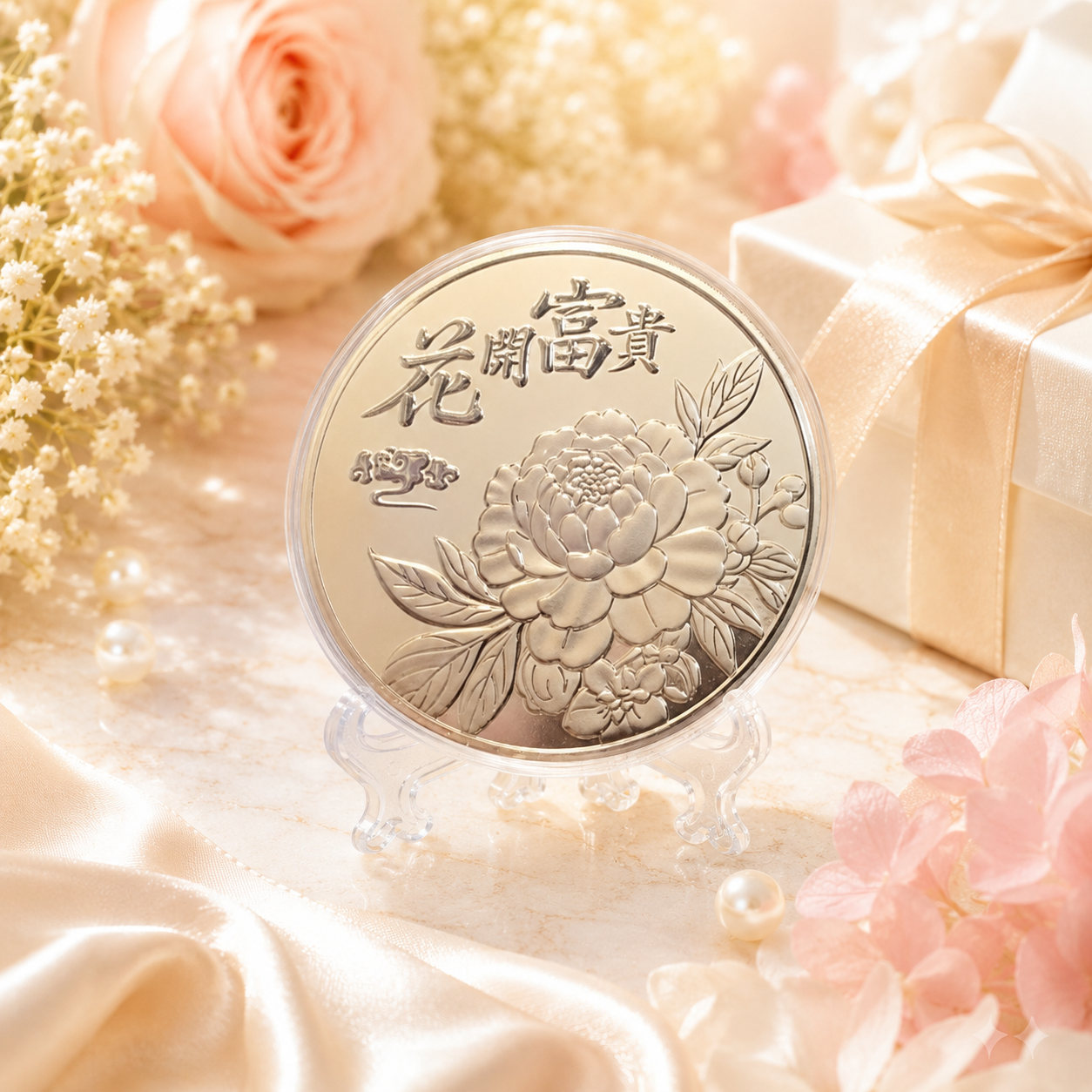 The Prosperity Bloom Gold Display Medallion