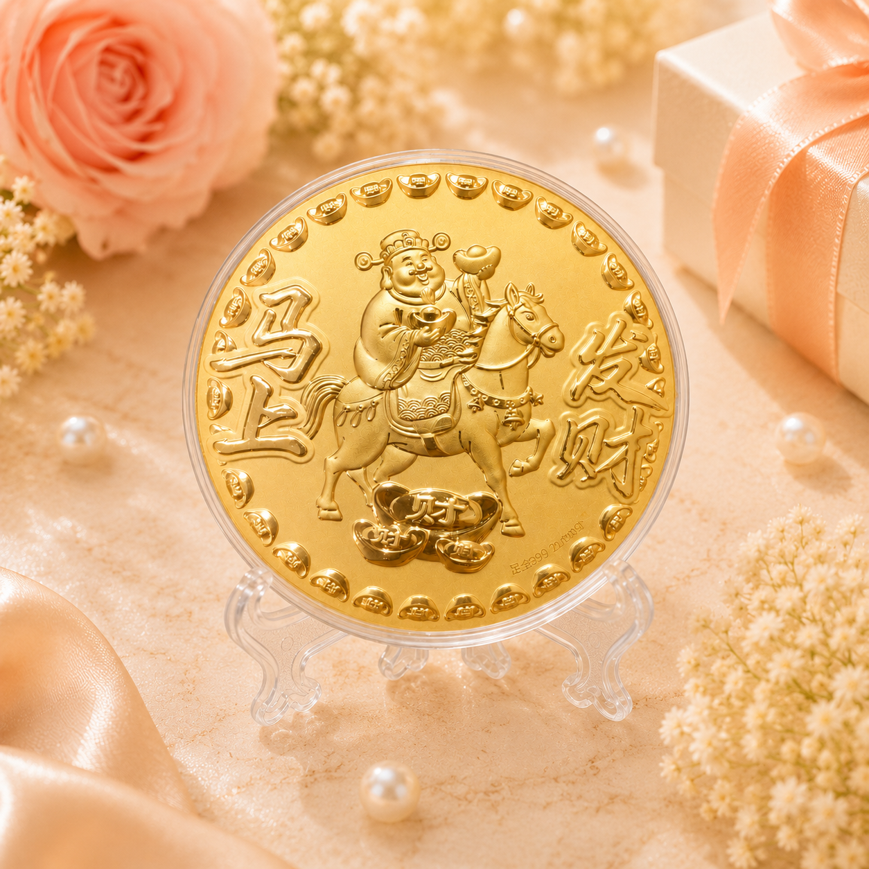 The Swift Prosperity God of Wealth Display Medallion