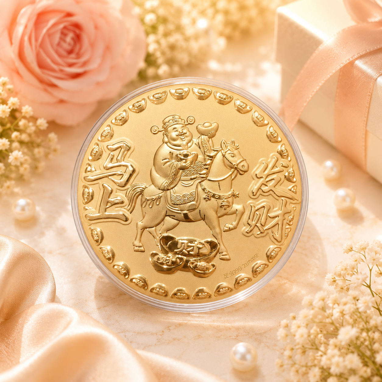 The Swift Prosperity God of Wealth Display Medallion - Image 3