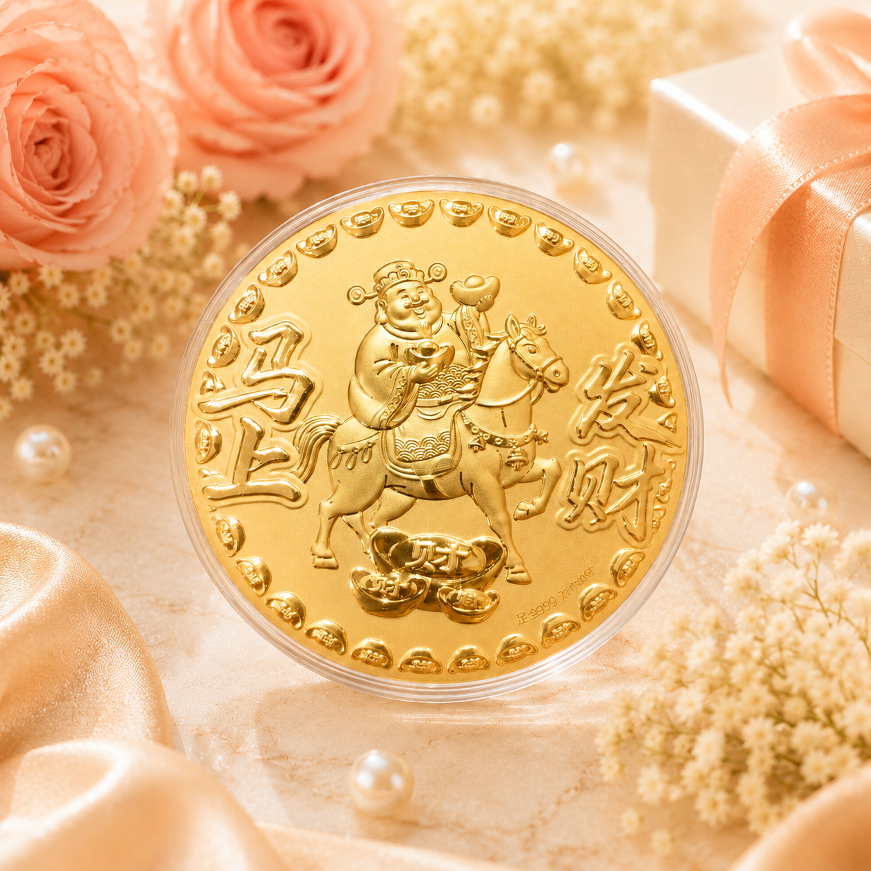 The Swift Prosperity God of Wealth Display Medallion - Image 4
