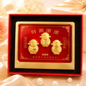 The Three Gods of Wealth Abundant Fortune Display