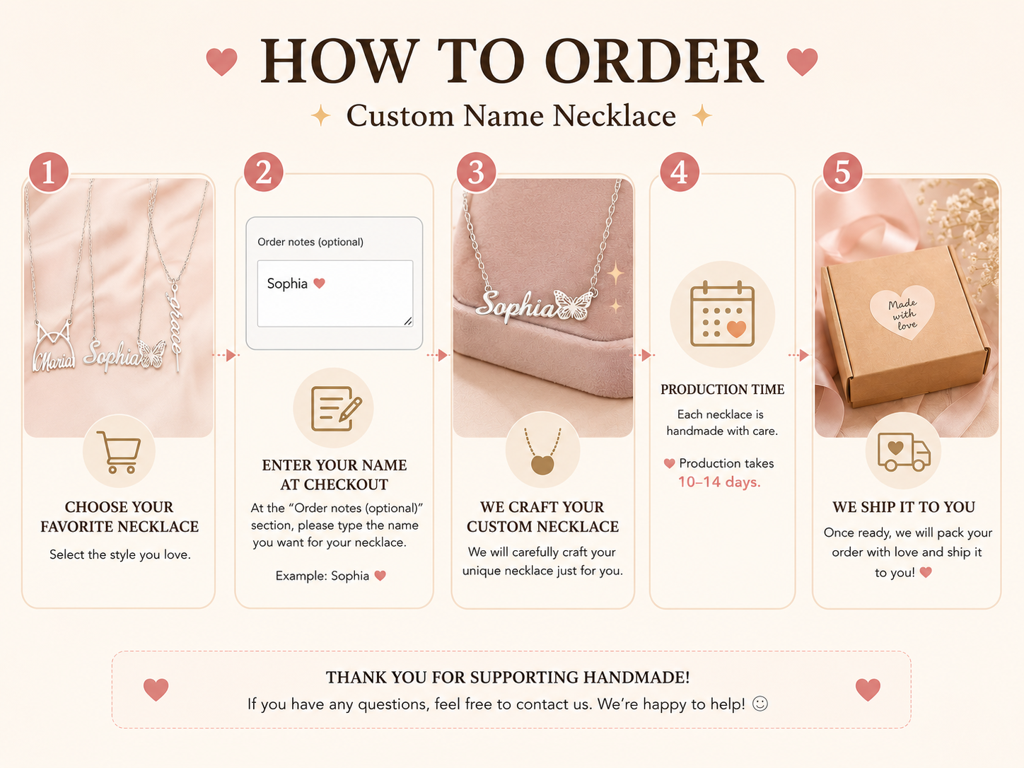 The "Amour" Personalized Heart Nameplate | Personalized Stainless Steel Name Necklace with Heart - Image 7