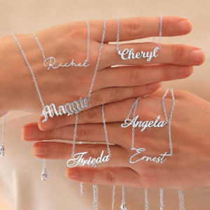 The "Identity" Personalized Script Name Necklace |  Personalized Stainless Steel Name Necklace