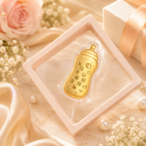 The Precious Blessings Baby Bottle Gold Keepsake