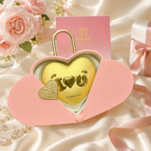 Eternal "I Love You" Golden Heart Display Vault