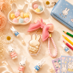 The Miffy Joy & Blessings Gold Keychain