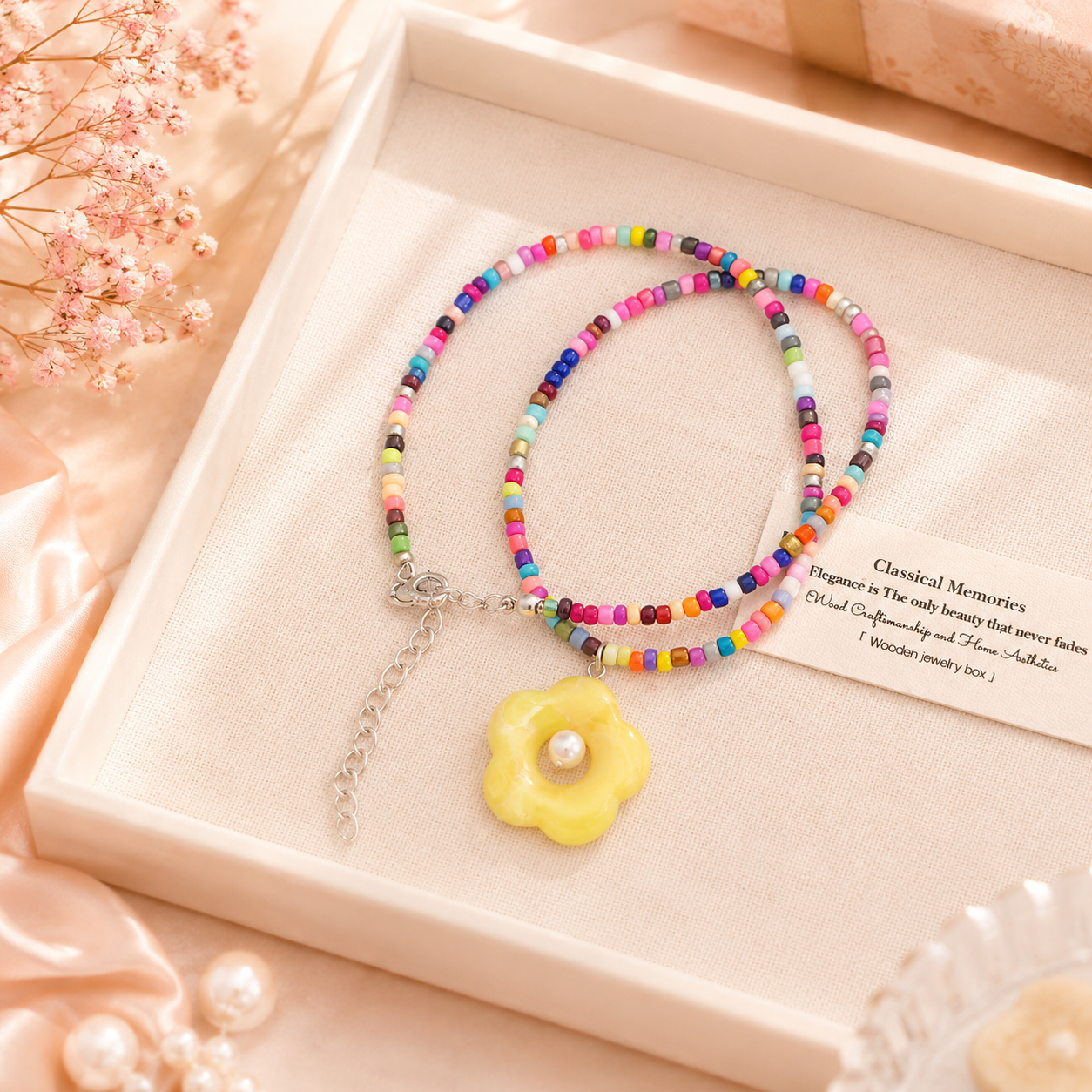 Sunshine Blossom Pearl Beaded Choker | "Our Gift to You" Collection - Image 4