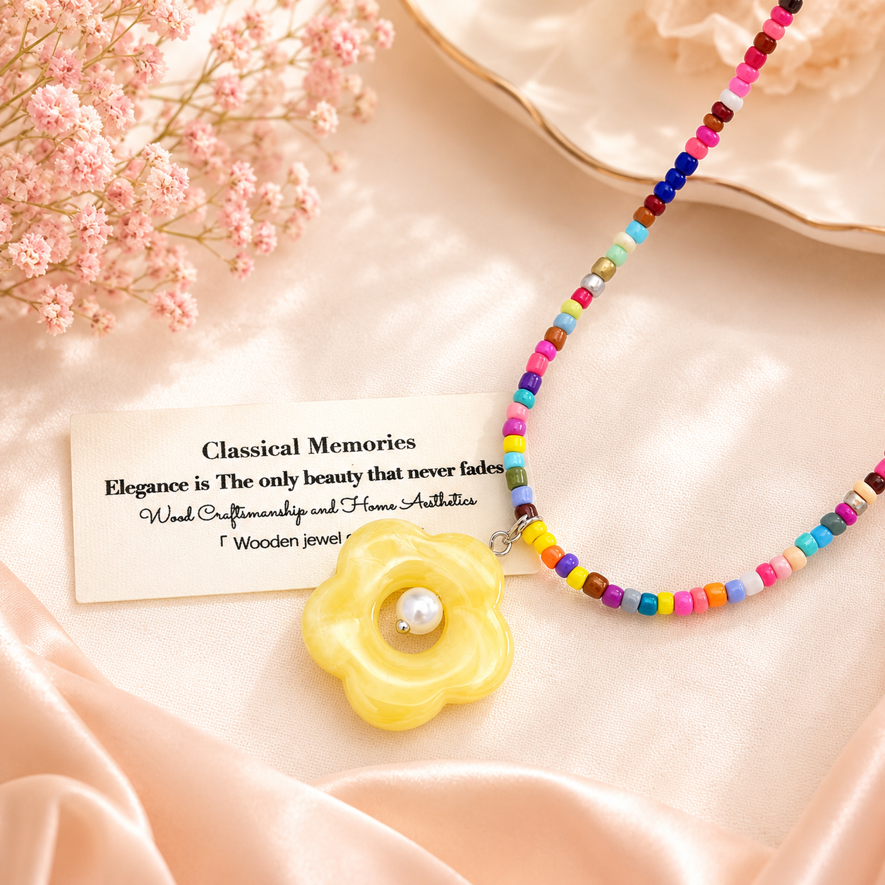 Sunshine Blossom Pearl Beaded Choker | "Our Gift to You" Collection - Image 3